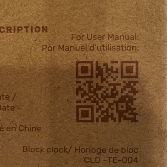 Block Clock Cube Alarm Clock Marble White Gray Cloudnola Bedroom College Dorm - Picture 10 of 14